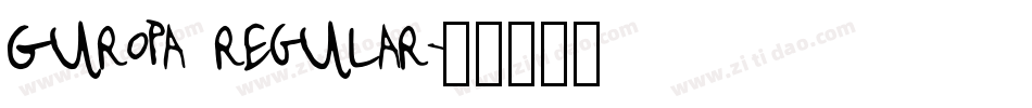 Guropa regular字体转换